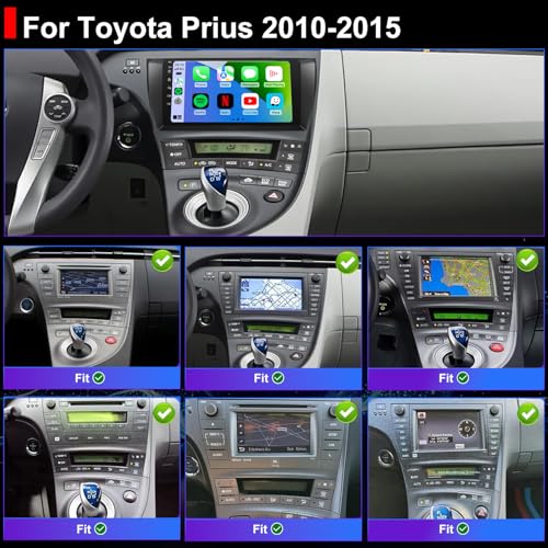 Aitrenlu 4core 64G Upgrade Car Radio For Toyota Prius 2010 2011 2012 2013 2014 2015, Prius Stereo 9inch IPS Touchscreen Wireless Carplay Android Auto, GPS Bluetooth 5GWifi FM Backup Camera Fit for JBL & No JBL - Image 3