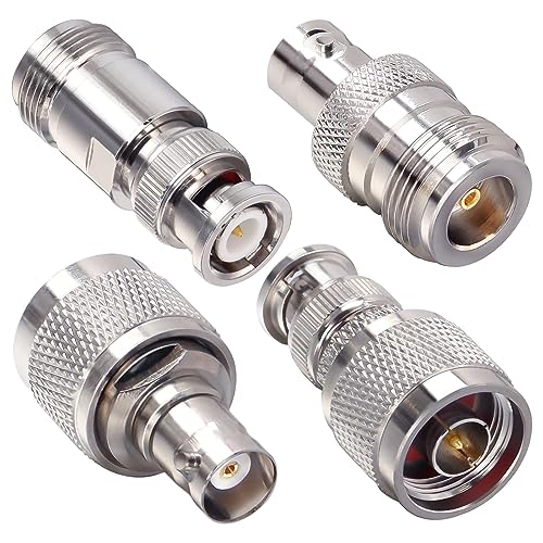 TUOLNK 4PCS N to BNC Coax Adapter Cable Gender Changers, N Type to BNC Coax Connector N Male/Female to BNC Male/Female Coaxial Connector Kit for Antennas,Radios,LMA - Image 2