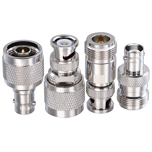TUOLNK 4PCS N to BNC Coax Adapter Cable Gender Changers, N Type to BNC Coax Connector N Male/Female to BNC Male/Female Coaxial Connector Kit for Antennas,Radios,LMA - Image 1