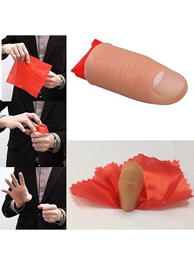 MilesMagic Magician Rubber Thumb Tip With Silk Close Up Trick For Vanishing Gimmick Appearing Disappearing Real Finger Magic Tricks - Image 5