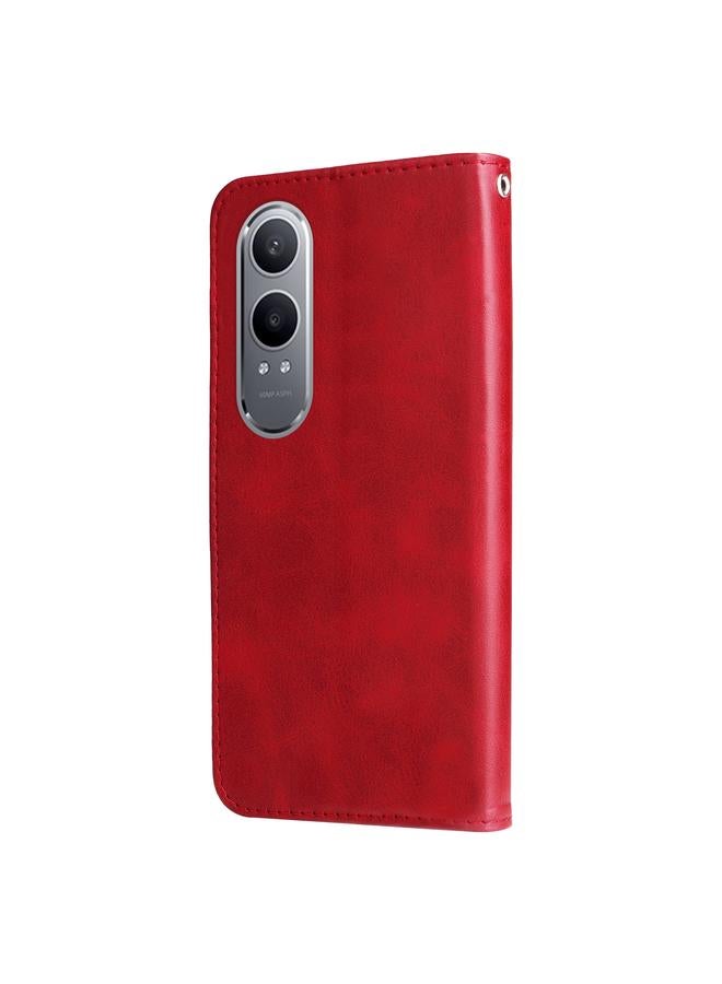 اس-توب جراب هاتف OPPO K12x بتصميم عصري من جلد العجل مع سحاب - Image 3