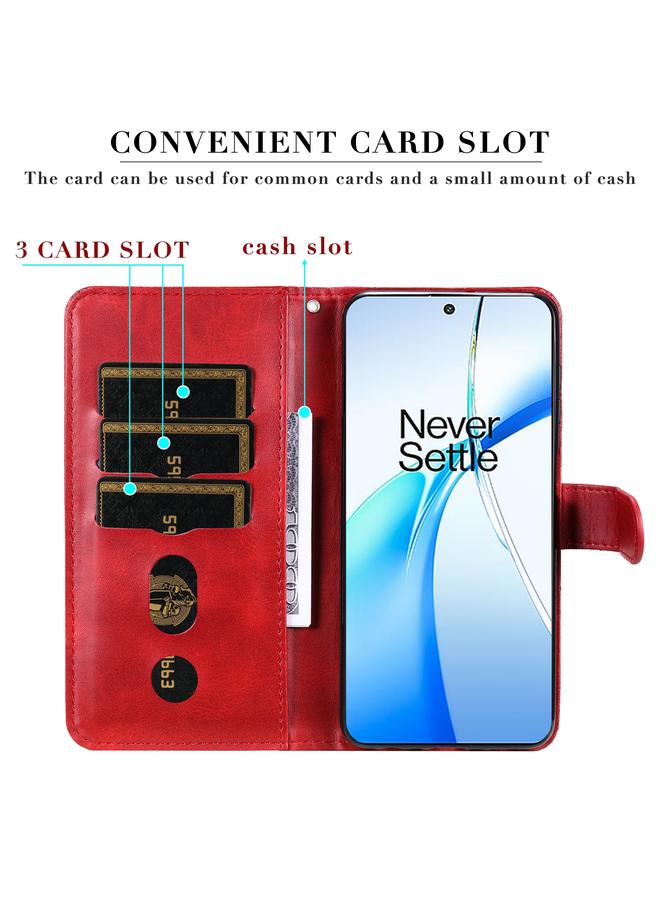 اس-توب جراب هاتف OPPO K12x بتصميم عصري من جلد العجل مع سحاب - Image 4