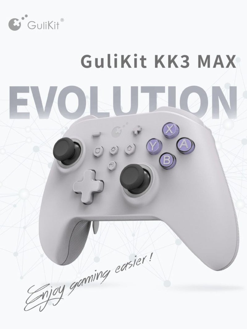 GuliKit Ns39 KK3 MAX Controller King Kong 3 Gamepad with Hall Effect Joysticks and Triggers for Nintendo Switch, White - Image 3