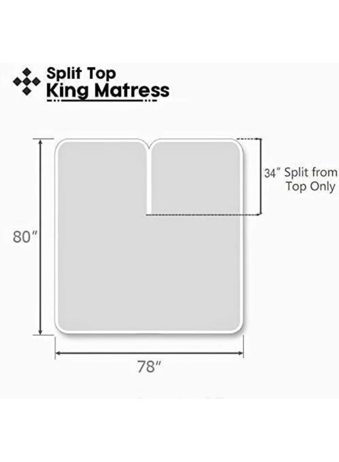 American Club Top Split-King: Adjustable King Bed Sheets - 4PC Bed Sheet Set - 100% Egyptian Cotton - 400 Thread Count - 15 Inch Deep Pocket, Top Split King, Silver - Split Down 34 inches from The top  - Image 2