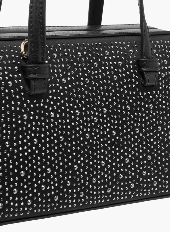 Celeste BLACK Women Embellished Tote Bag with Adjustable Strap and Magnetic Closure Ramadan Collection  | Best Price UAE