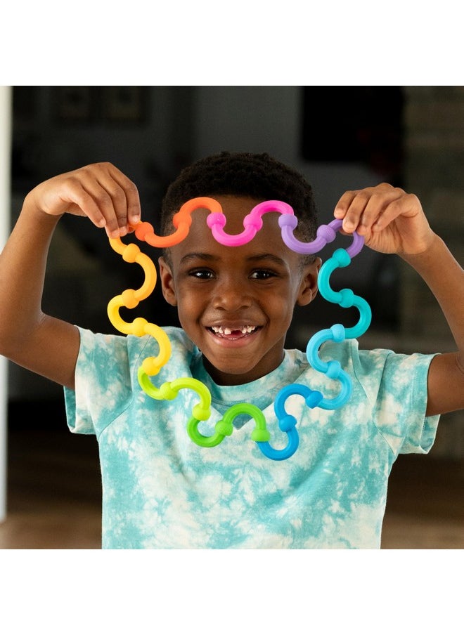 Fat Brain Toys Fat Brain Toys Plip Links, Silicone Building Toys for Creative Play, Creative Construction Play Set for Preschoolers, Kids Toys Ages 3 to 12  - Image 2