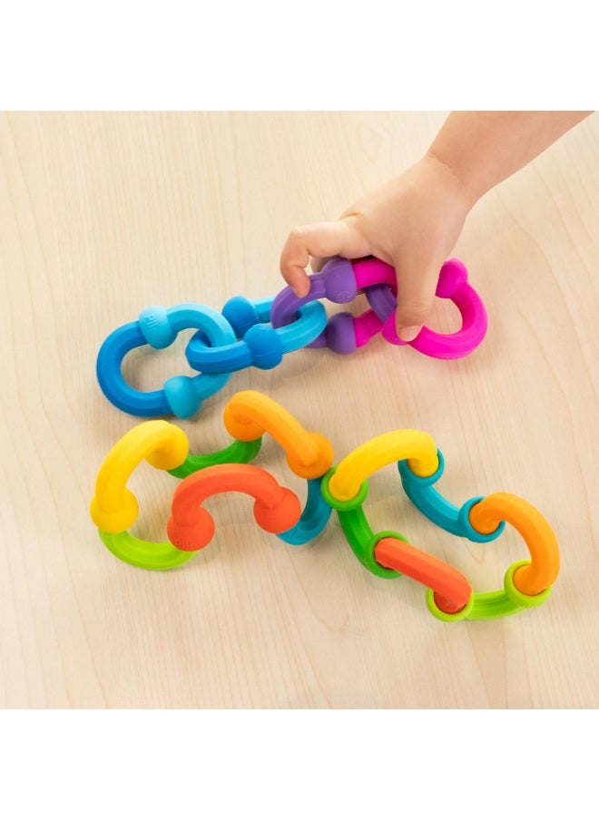 Fat Brain Toys Fat Brain Toys Plip Links, Silicone Building Toys for Creative Play, Creative Construction Play Set for Preschoolers, Kids Toys Ages 3 to 12  - Image 5