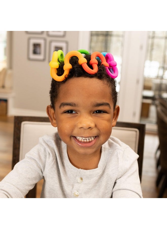 Fat Brain Toys Fat Brain Toys Plip Links, Silicone Building Toys for Creative Play, Creative Construction Play Set for Preschoolers, Kids Toys Ages 3 to 12  - Image 4