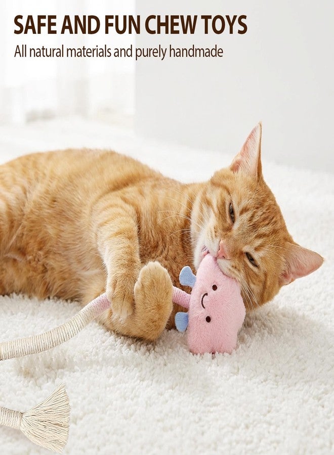 Shudyear 4 Pack Cat Chew Rope Toys, Cotton Cat Rope Toy for Biting and Kicking, Durable Interactive Cat Toy for Indoor Cats Kittens & Adult Cats - Image 3
