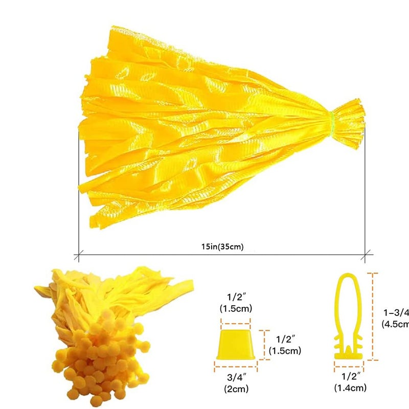 EBOCACB 100pcs Egg Hatching Bags Strong Stretchable Plastic 15 inch Mesh Bag Reusable for Vegetables Fruits Toys - Image 2