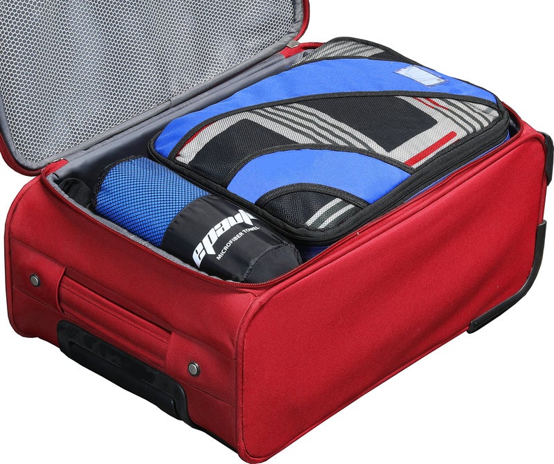 EPAuto Microfiber Fast Drying Towels 2-Pack (60" x 30", 24" x 15") for Travel, Gym, Camping, Beach and Backpacking, Blue - Image 4