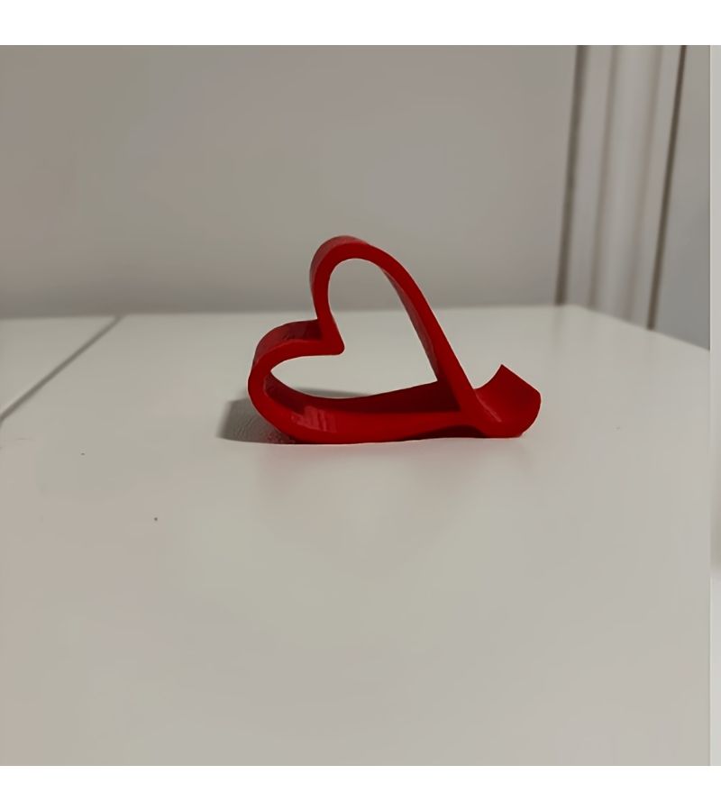Black Heart Shaped Phone Stand Portable Home Office Desk Ornament Simple Creative Style - Image 4