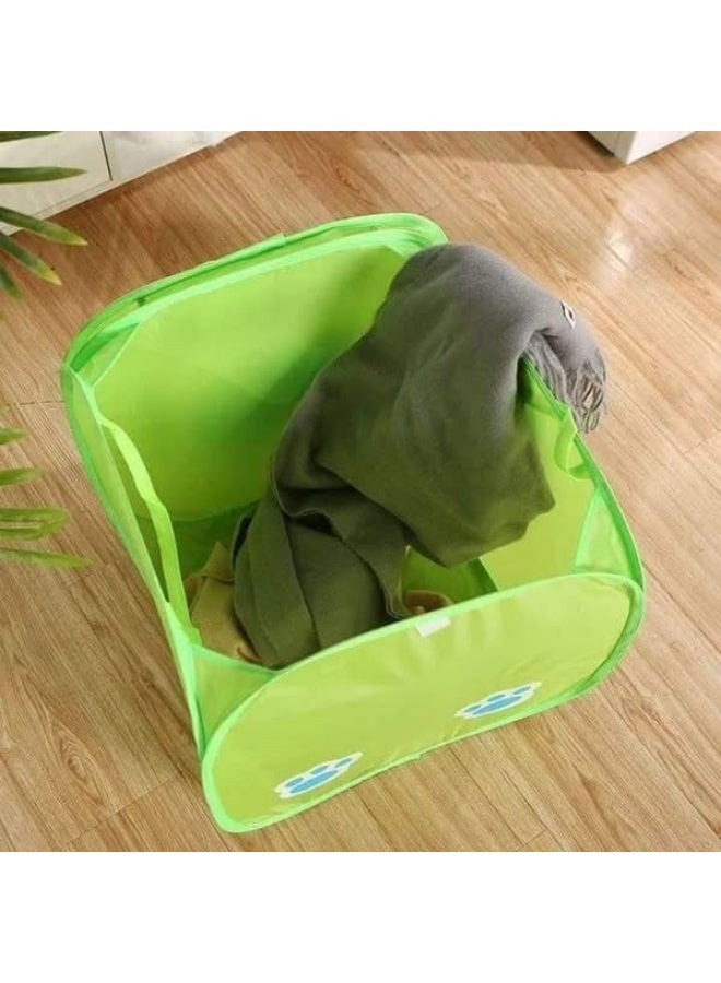 Kids Storage Basket (Multi-Color & Shape) - Cartoon Design Foldable Portable Fabric Storage Basket - Storage Bag - Kids Laundry Baskets, Toy Storage & Dirty Clothes Organizer - Kids Storage Basket - Baby Stuff Storage Basket - Toy Basket - Multifunctional Foldable Toy Laundry Organizer Basket - Foldable Kids Toy Basket - Image 4