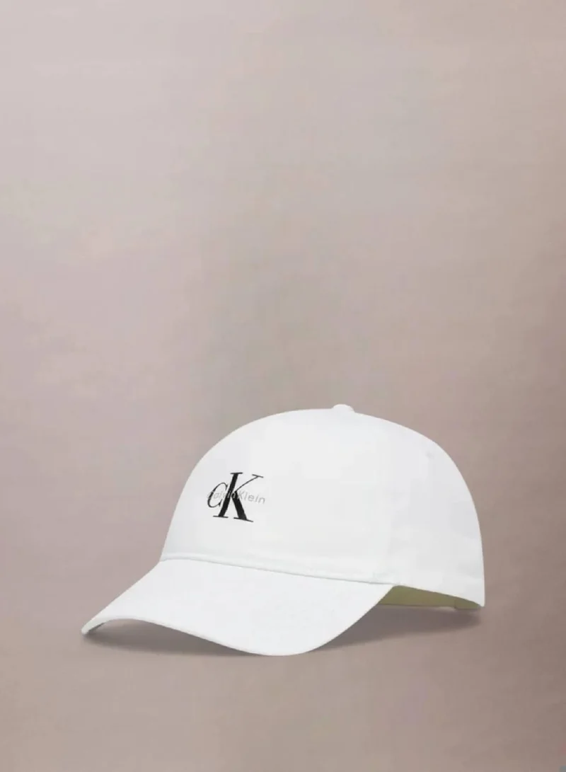 CALVIN KLEIN Bright White Logo Cotton Cap for Women | Best Price UAE