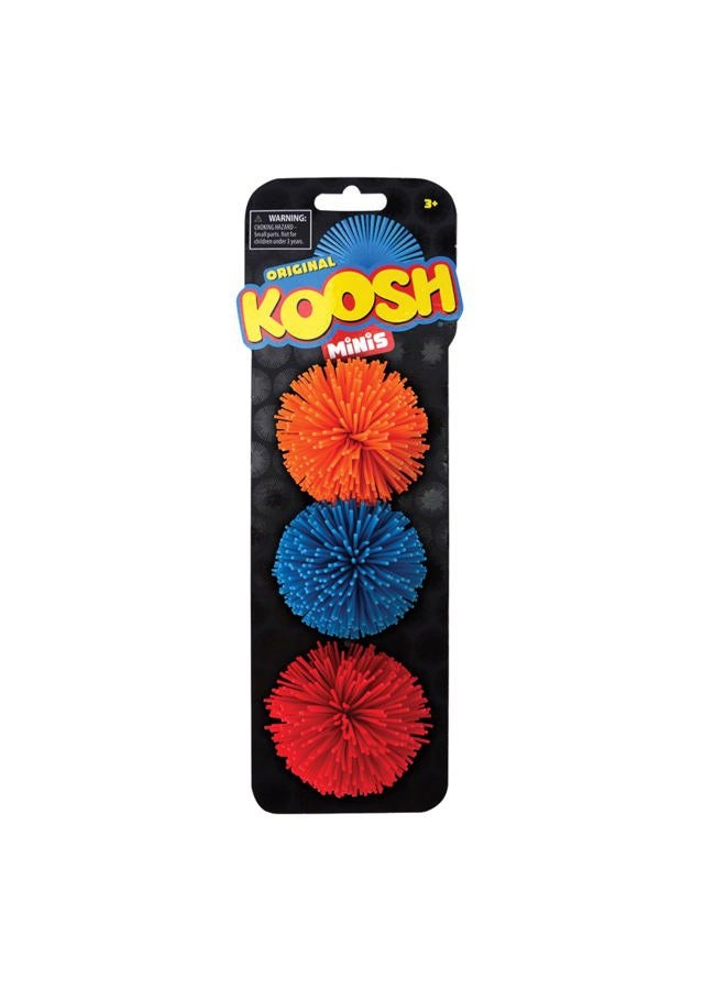 Koosh Minis 3-Pack - The Easy to Catch, Hard to Put Down Ball! - Fidget Toy - for Ages 3+ - Individual Colors May Vary - Image 1