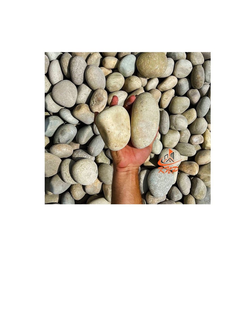 KNP Large River Pebbles Natural Garden Material 10kg - Image 2