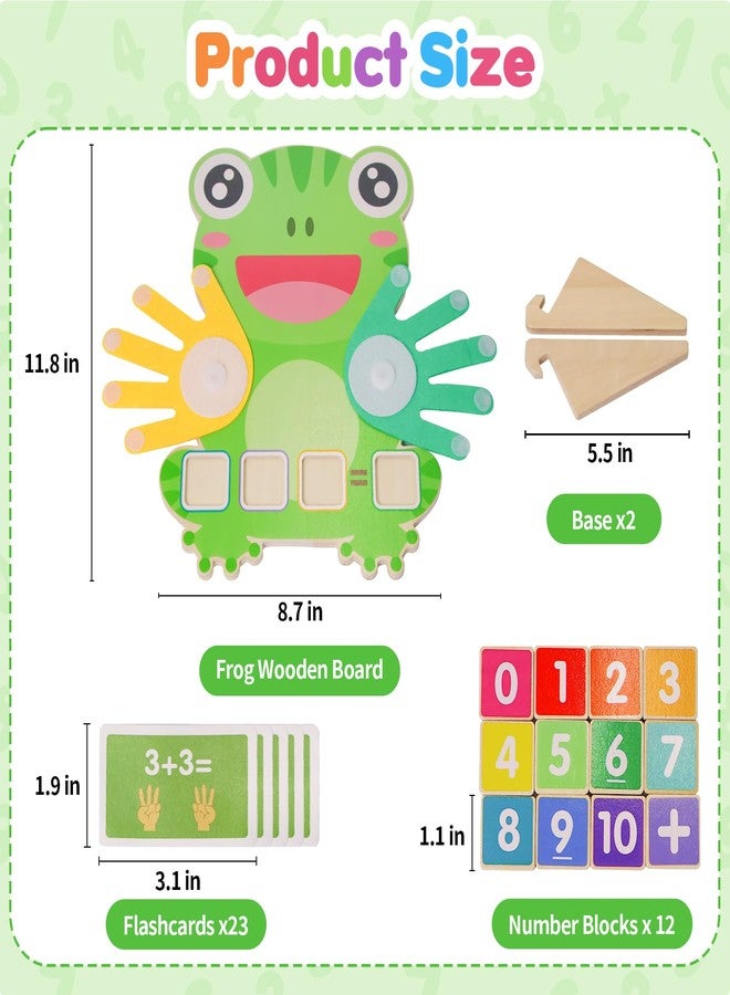 ZJEFUNS Preschool Learning Toys for Toddlers 3 4 5 Years, Finger Counting Number Blocks for Kids, Educational Math manipulatives Toys, Preschool Wood Homeschool Educational Math Toy for Boys Girls. - Image 5