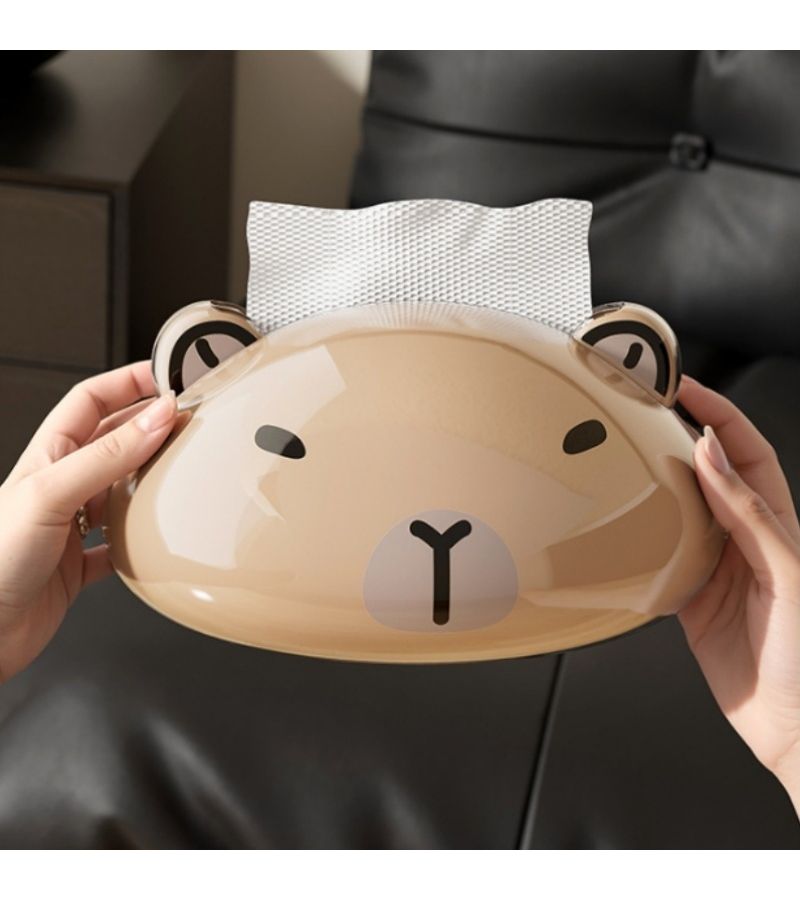 Creative Cute Acrylic Tissue Box Plastic Napkin Dispenser Home Office Dormitory Ornament - Image 2