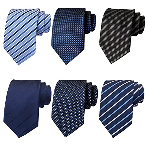Adulove Men's Necktie Classic Silk Tie Woven Jacquard Neck Ties 6 PCS - Image 2
