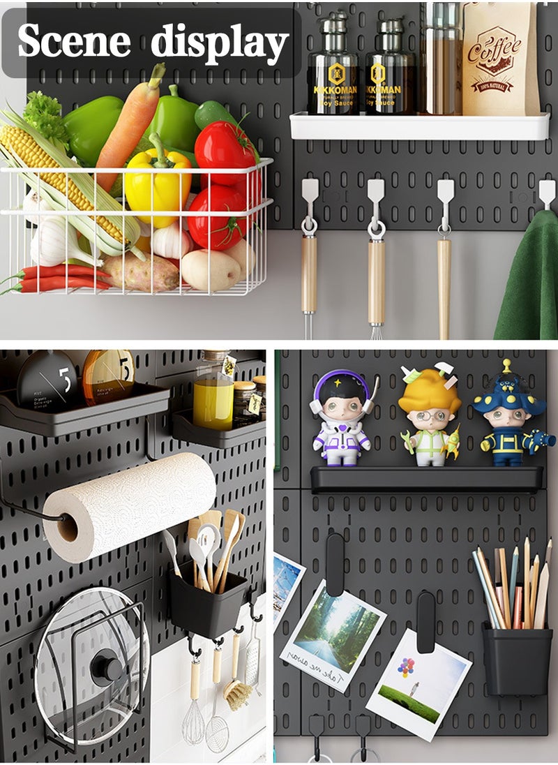 LEOKOR - Pegboard Wall Organizer Kit, Wall Mount Display Peg Board, 2 Pack Modular Hanging for Wall Organizer, Suitable for Wall Storage, Arts and Crafts Finishing, Decorative Display - Image 1
