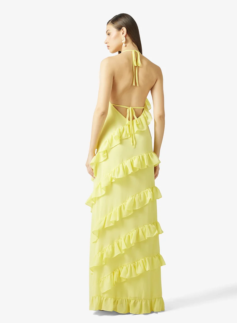 ايلا فستان مكشكش بربطة خلفية