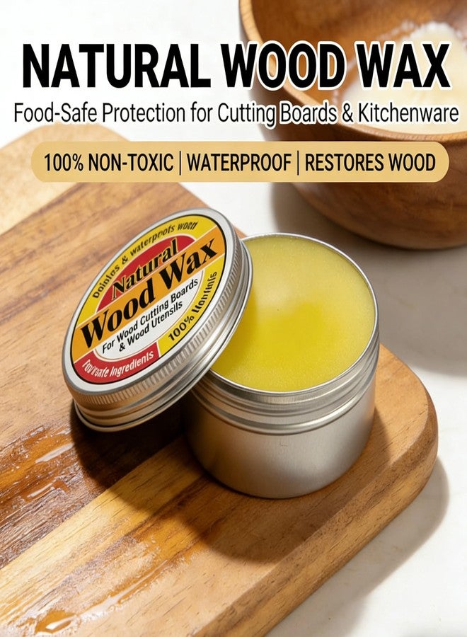 UMOKO 7.05 oz Natural Wood Wax for Cutting Boards & Utensils, Large Capacity Food-Safe Beeswax Formula, Waterproof - Image 3