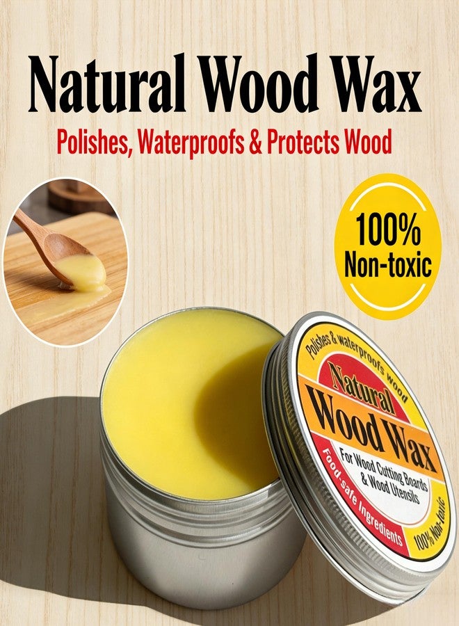 UMOKO 7.05 oz Natural Wood Wax for Cutting Boards & Utensils, Large Capacity Food-Safe Beeswax Formula, Waterproof - Image 2