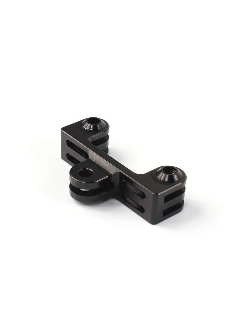 Y&D - Motion Camera Dual Mount Adapter, Aluminum Twin Adapter for GoPro Hero 4 5 6 7 8 9 Black Silver Session, AKASO/ Campark/ YI & Other Action Cameras - Image 1