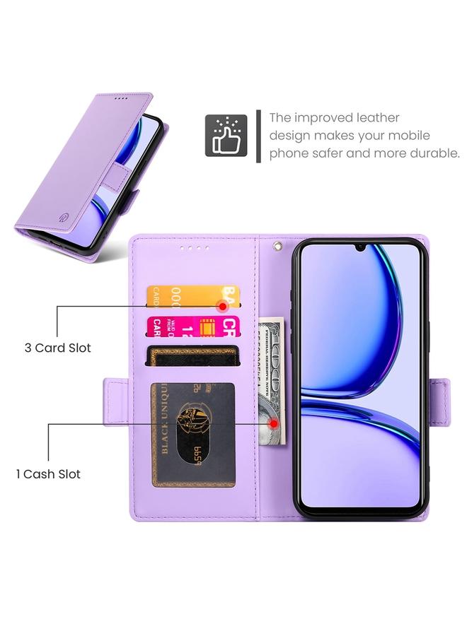 اس-توب جراب لهاتف Realme C53 4G / Narzo N53 4G مع مشبك جانبي من الجلد المصقول المغناطيسي - Image 4