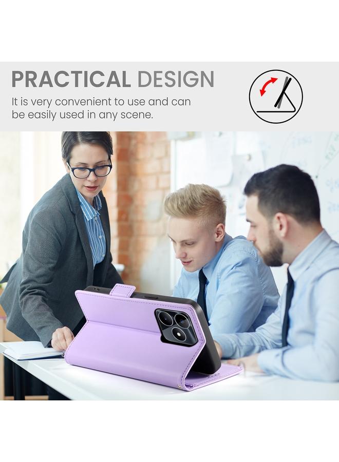 اس-توب جراب لهاتف Realme C53 4G / Narzo N53 4G مع مشبك جانبي من الجلد المصقول المغناطيسي - Image 5