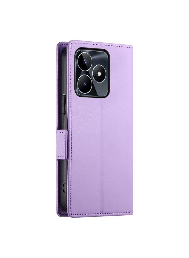 اس-توب جراب لهاتف Realme C53 4G / Narzo N53 4G مع مشبك جانبي من الجلد المصقول المغناطيسي - Image 3