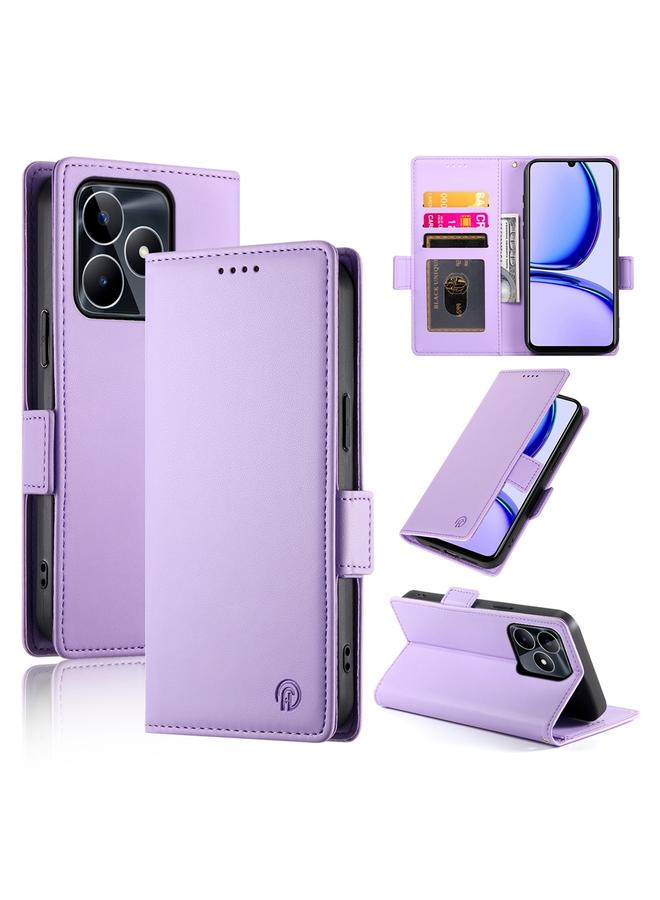 اس-توب جراب لهاتف Realme C53 4G / Narzo N53 4G مع مشبك جانبي من الجلد المصقول المغناطيسي - Image 1