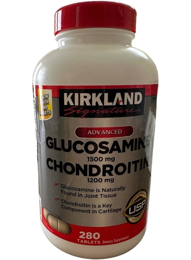 Kirkland Signature Glucosamine Hci 1500Mg Chondroitin Sulfate 1200Mg 280 Tablets  - Image 1