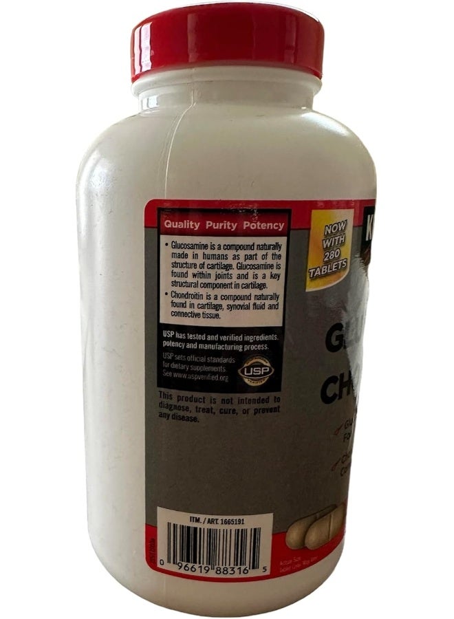 Kirkland Signature Glucosamine Hci 1500Mg Chondroitin Sulfate 1200Mg 280 Tablets  - Image 3