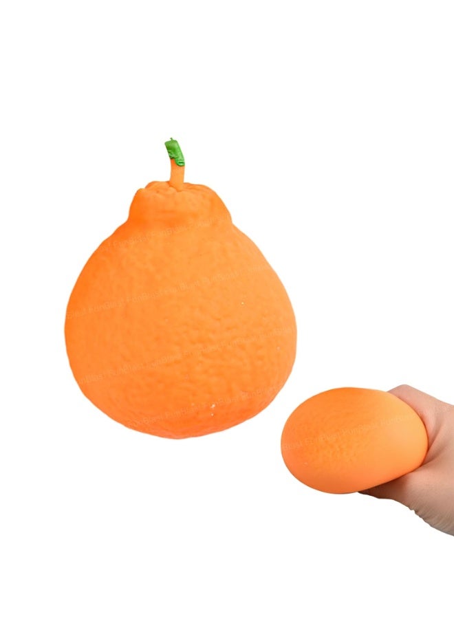FunBlast Squishy Orange Toy – Pack of 1 Soft & Slow Rising Stress Relief Toys, Realistic Fruit Design, Non-Toxic PU Foam Fidget Toy for Kids & Adult (Orange) - Image 1