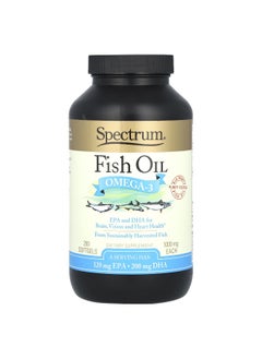 Spectrum Essentials Spectrum Essentials, Fish Oil, Omega-3, 1,000 mg, 250 Softgels (500 mg per Softgel)  - Image 1