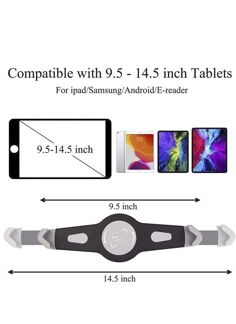 IPad and Mobile Phone Tripod Stand,Height Adjustable 20 to 60 Inch with 360 Degree Rotating Tablet Holder for iPad Air,iPad Pro and More 9.5 to 14.5 Inch Tablets, Coming with Carrying Bag  - Image 4