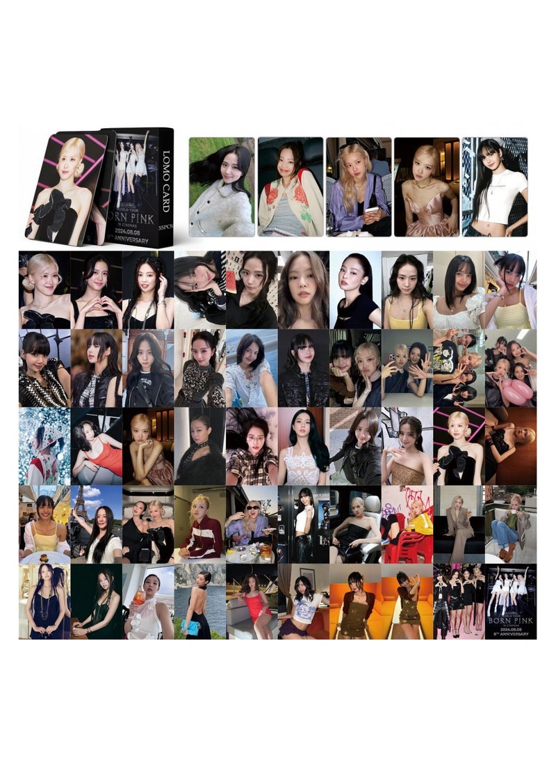 NIBEMINENT 55 Pcs Kpop BLACKPINK Lomo Cards Card For Fans Collection Gifts - Image 2