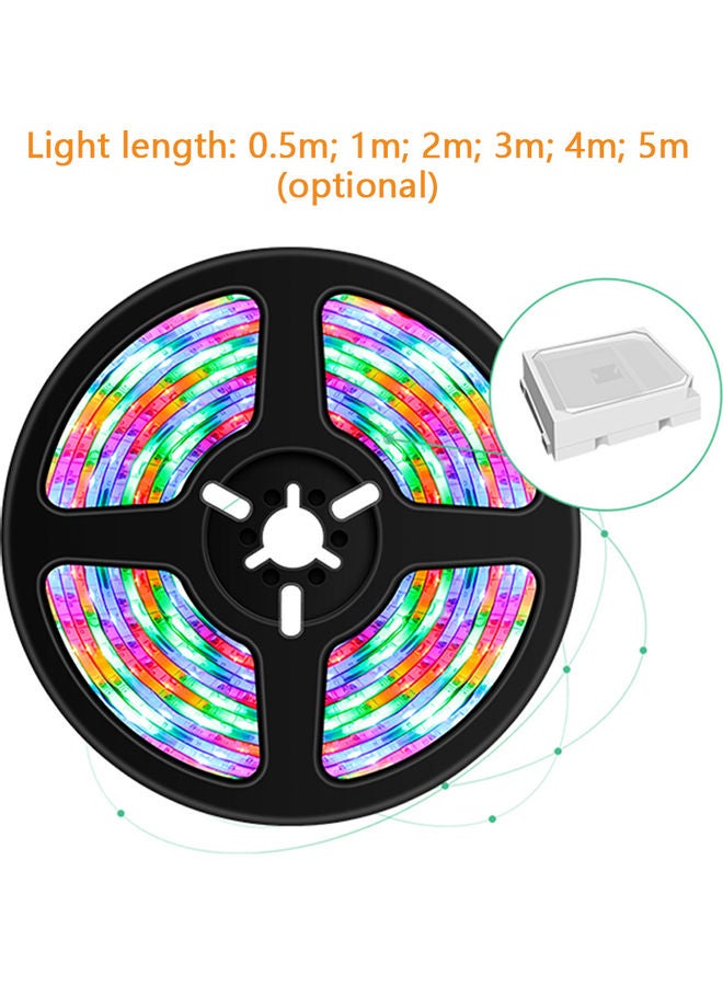 إسكدنيا شريط إضاءة LED بإضاءة متعددة الألوان RGB مع جهاز تحكم عن بعد بالأشعة تحت الحمراء أبيض 3متر - Image 3