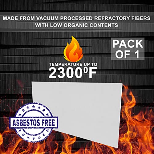 SIMOND STORE Ceramic Fiber Insulation Board - 2300F Rated - 0.47" x 12" x 24" - Pack of 1 - Fireproof Insulation Board for Wood Stoves, Pizza Ovens, Forges, Kilns, Furnaces, Fireplaces, Boilers - Image 3