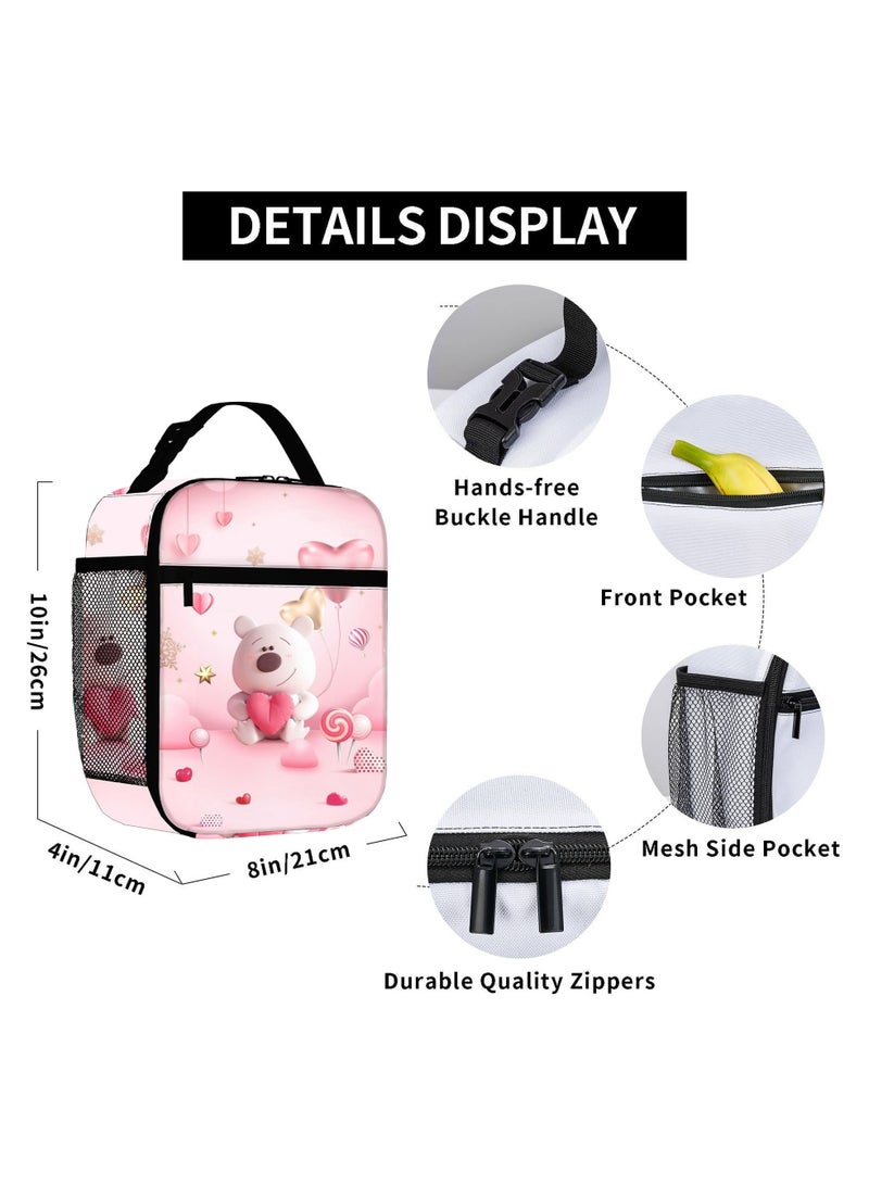 عام حقيبة وجبات الطعام لابوبو (Labubu) مصبغة. حقيبة رائعة وتناسب الطلاب. وهي حقيبة تخزين ذات مساحة وفيرة بداخلها. وسهلة الالتقاط والتوصيل للخارج بسهولة. - Image 2