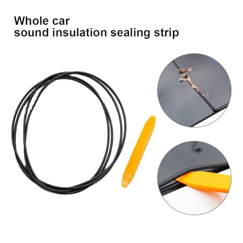 WSKEJI Sunroof Rubber Seal Strip Wind Noise Reduction Kit AntiDust Skylight Sealing Strip Lowering Silicone Seal Kit for Tesla Model Y with Installation Tool Black - Image 5