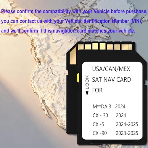 Ceypecfire 2025 Navigation sd Memory Card Compatible with 2024 CX-30,2024-2025 CX-5,2023-2025 CX-90,Latest Maps USA/Mexico/Canada - Image 2