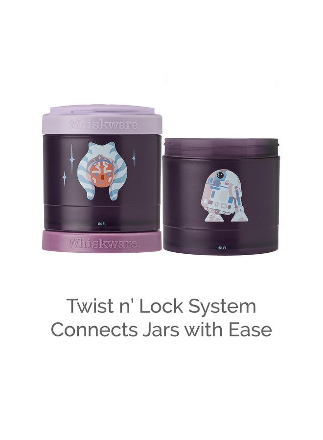Whiskware Star Wars Stackable Snack Containers for Kids and Toddlers, 3 Stackable Snack Cups for School or Travel, Ashoka and R2D2 - Image 3