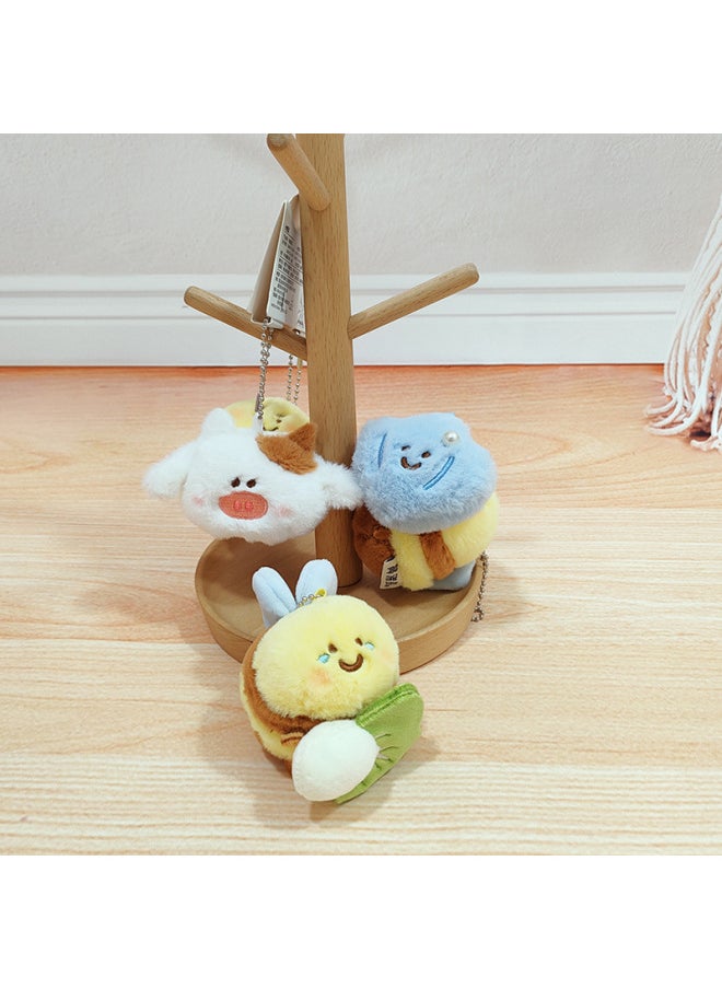 Generic - Slug Bear Bee CP Pendant Creative Cow BEE Small Doll Cute BEE Keychain Bag Hanging Gift-Color:9cm Flower Language Bee Flower Basket Pendant-Height:See Description Of Color - Image 1