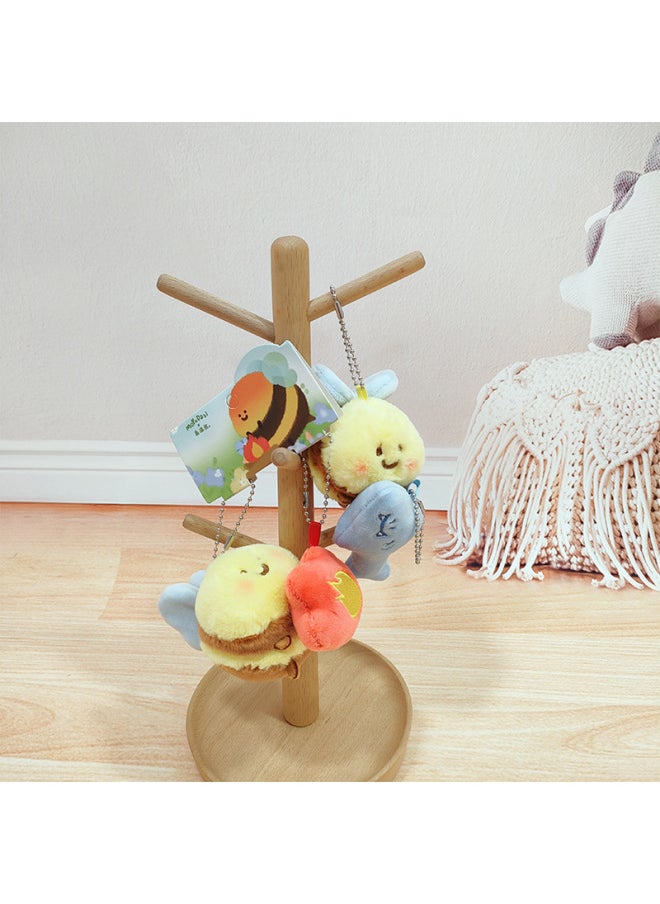 Generic - Slug Bear Bee CP Pendant Creative Cow BEE Small Doll Cute BEE Keychain Bag Hanging Gift-Color:9cm Flower Language Bee Flower Basket Pendant-Height:See Description Of Color - Image 1
