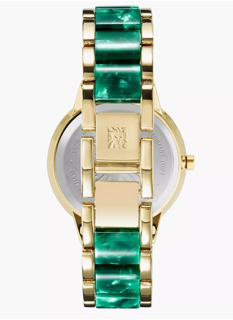 ANNE KLEIN - Anne Klein Women's Analog Acrylic Fashion AK1412GNGB - Image 1