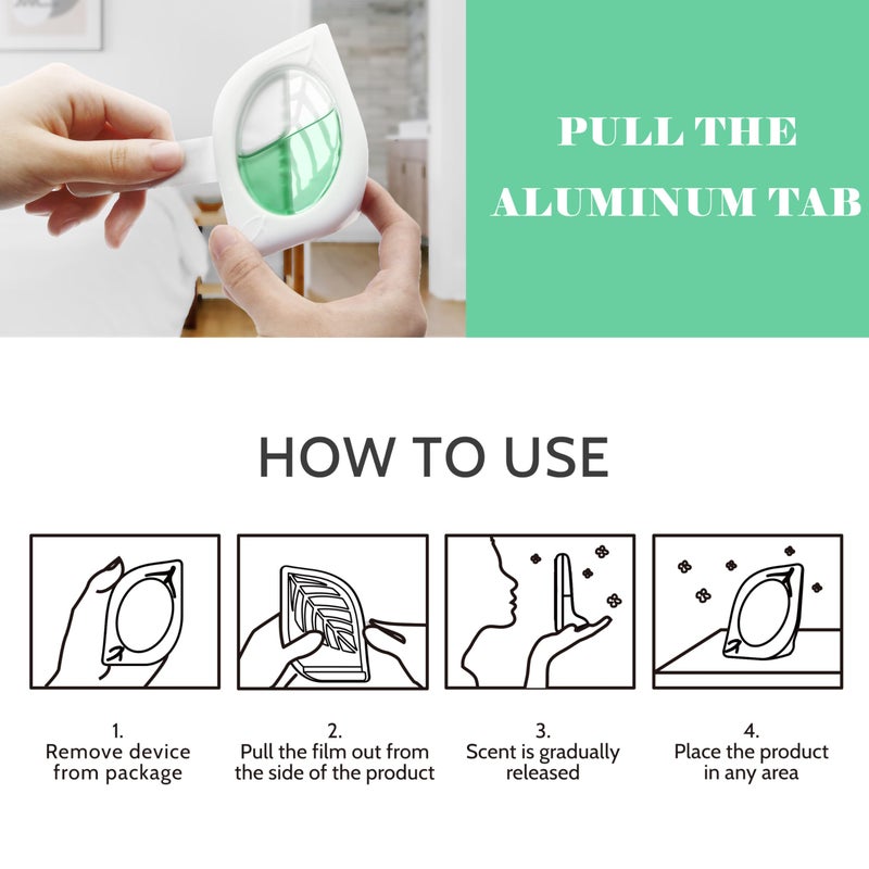 Clean-n-Fresh Air Freshener for Home, 4 Pack, Eucalyptus & Mint, Odor Eliminator for Small Area Closets Bathroom Pets Strong Odor, Up to 120 Days - Image 5