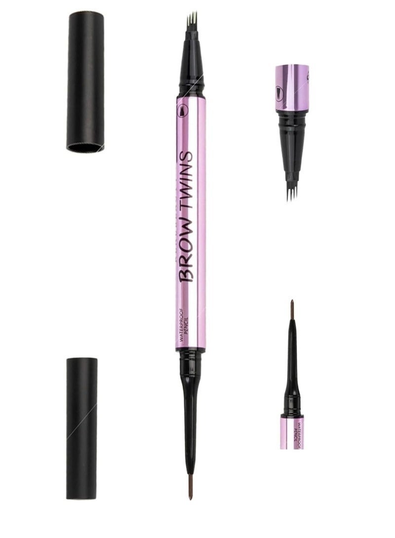 ريال بيوتي قلم حواجب مقاوم للماء يدوم طويلا قطعتين بني غامق 002 - Image 2