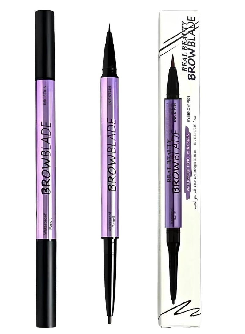 ريال بيوتي قلم حواجب مقاوم للماء يدوم طويلا قطعتين بني غامق 002 - Image 5